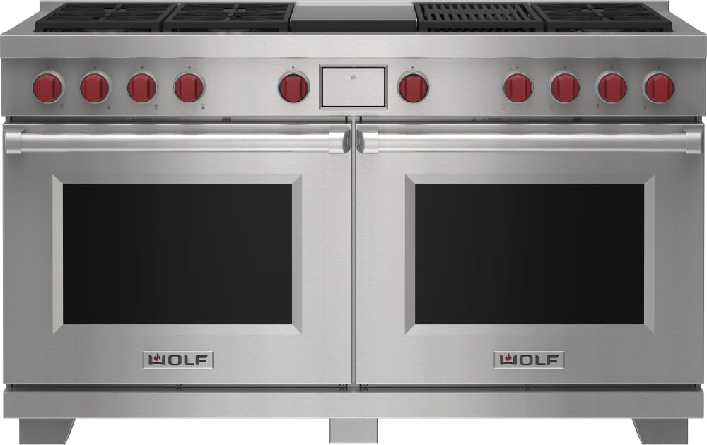 Wolf DF60650CGSPLP 60 Inch Freestanding Dual-Fuel Smart Range with