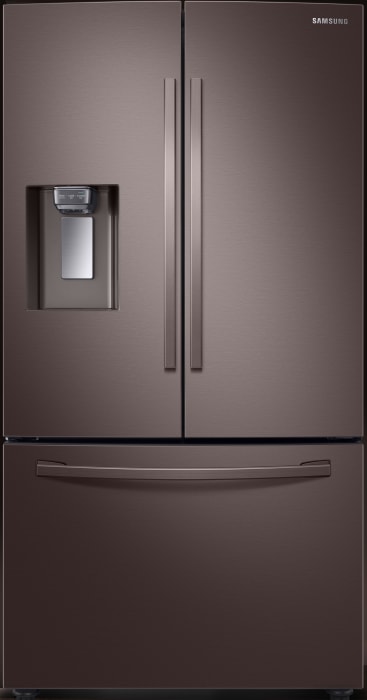 Samsung Rf23r6201dt 36 Inch Counter Depth French Door Smart Refrigerator With 22 6 Cu Ft Capacity Wi Fi Filtered Water Ice Dispenser Twin Cooling Plus Coolselect Pantry Adjustable Glass Spill Proof Shelves Humidity Crispers Ada Compliant