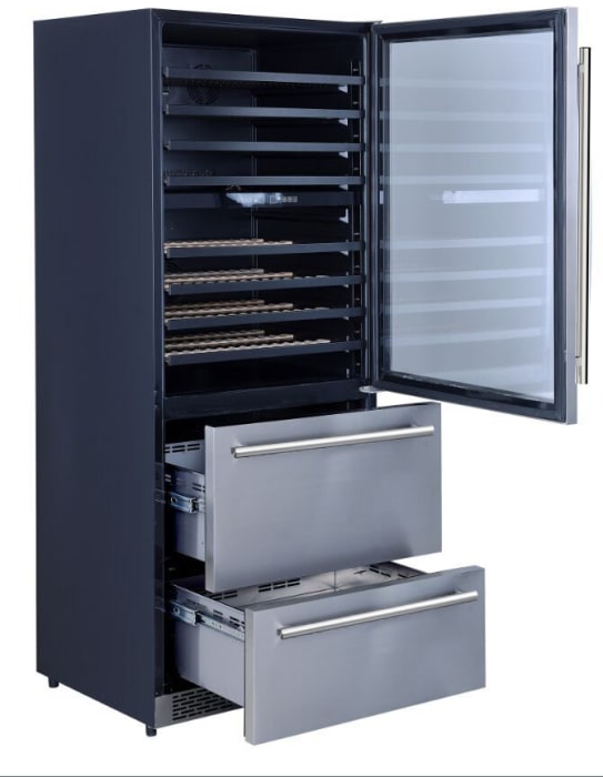 Forno FWCDR666130 30 Inch Capraia Triple Zone Wine Cooler with 144