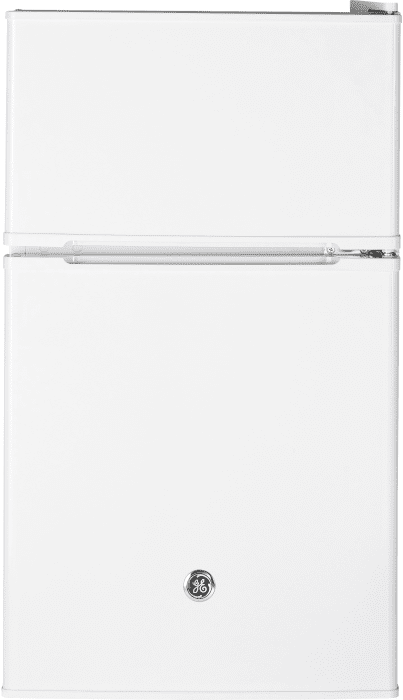 GE Mini Fridge With Freezer | 3.1 Cubic Ft. | Double-Door Design With Glass  Shelves, Crisper Drawer & Spacious Freezer | Small Refrigerator Perfect