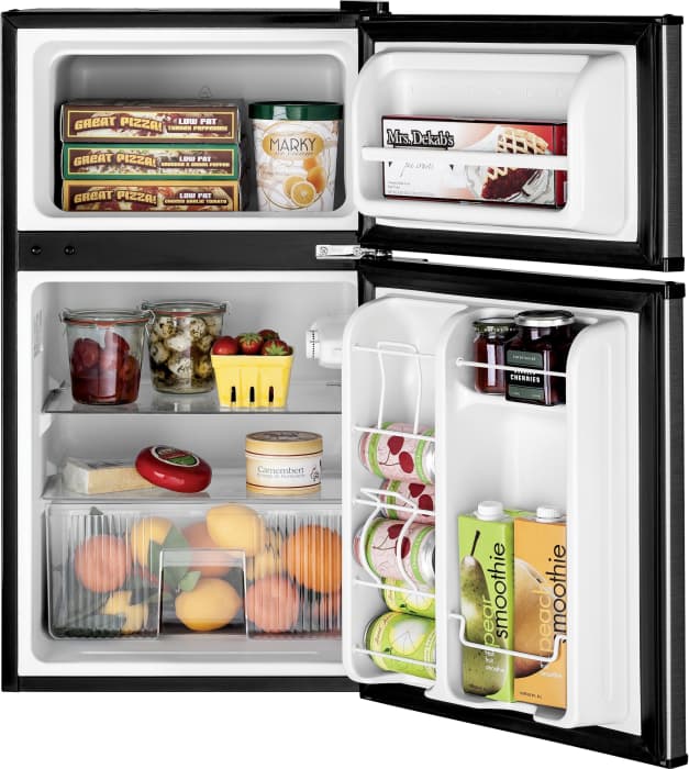 GE GDE03GLKLB 19 Inch Top Freezer Compact Refrigerator with 3.1 Cu. Ft