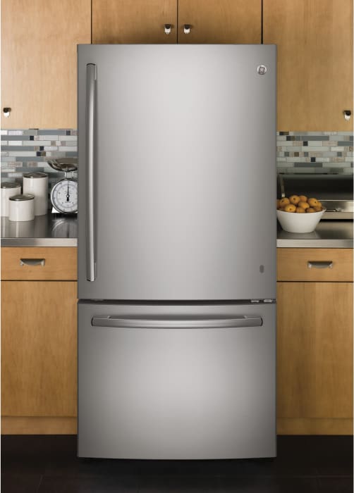GE GDE25ESKSS 33 Inch Bottom Mount Refrigerator with 24.9 cu. ft