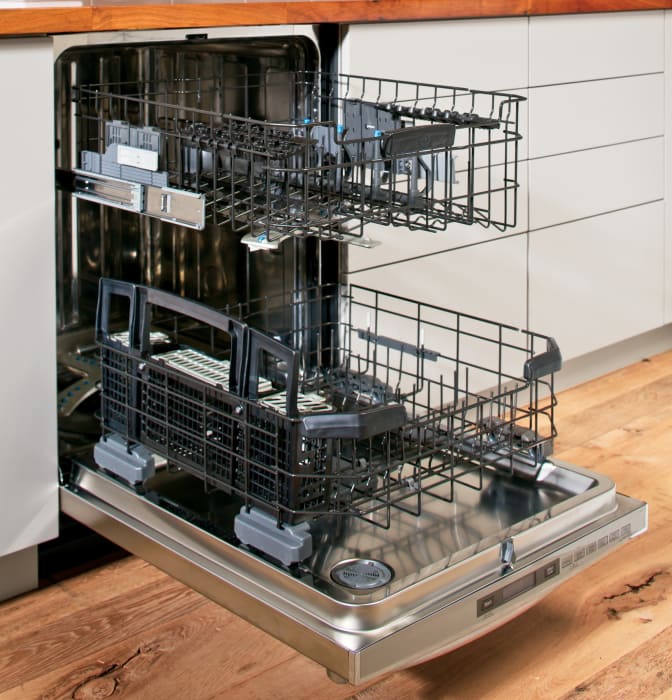 GE PDT750SSFSS 24 Inch Fully Integrated Dishwasher with Quad Blade Wash