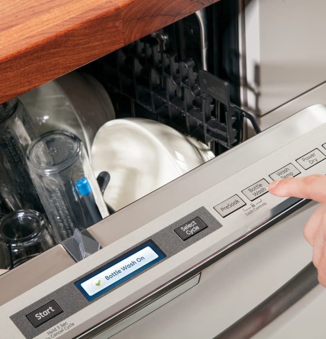 GE PDT750SSFSS 24 Inch Fully Integrated Dishwasher with Quad Blade Wash