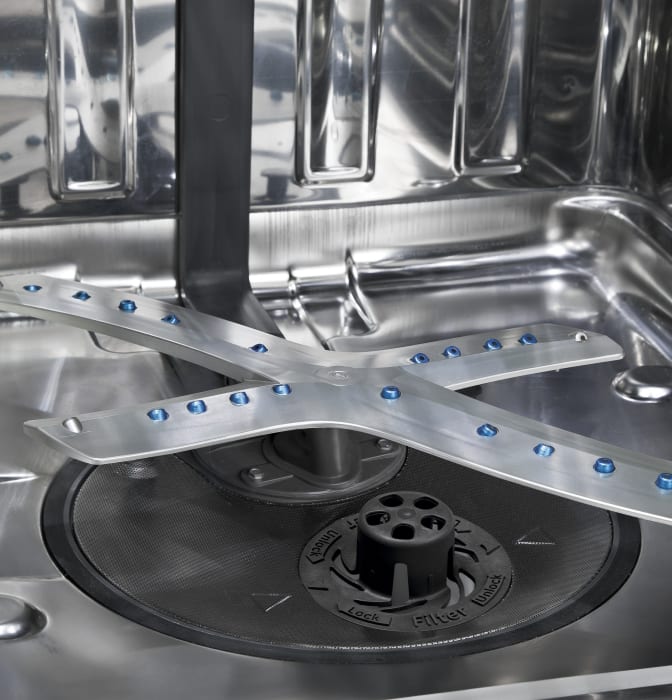 GE PDT750SSFSS 24 Inch Fully Integrated Dishwasher with Quad Blade Wash Arm, Bottle Wash Jets