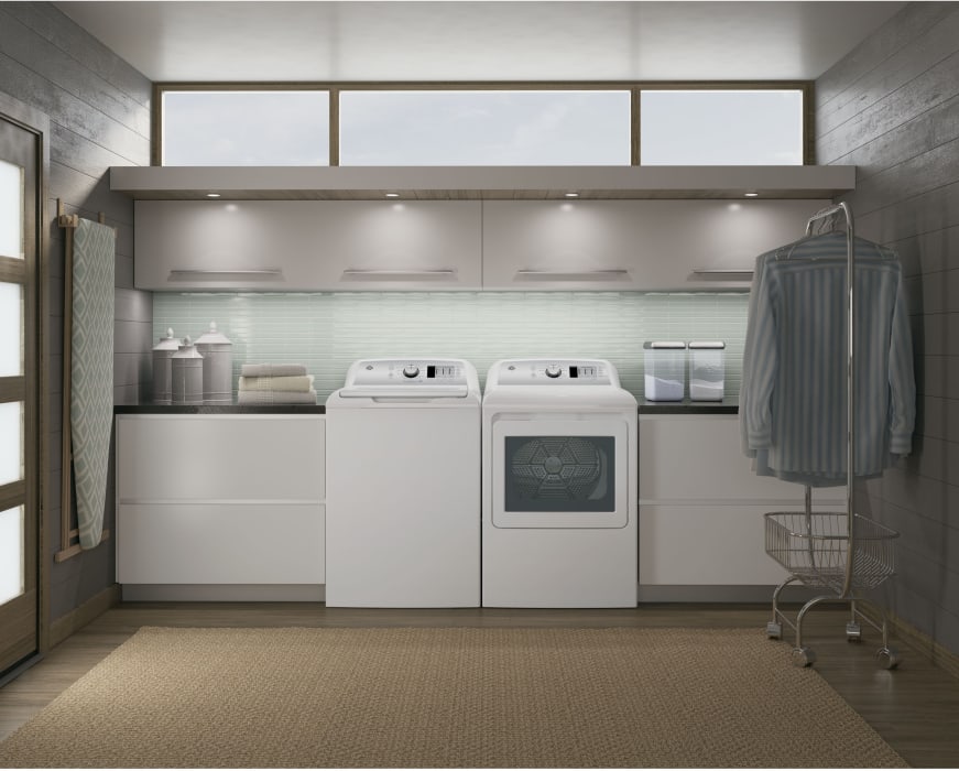 GE GTD65EBSJWS 27 Inch Electric Dryer with 7.4 Cu. Ft. Capacity