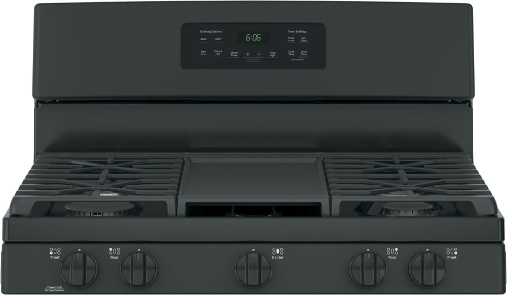 GE JGBS66DEKBB 30 Inch FreeStanding Gas Range with 5 Sealed Burners, 5