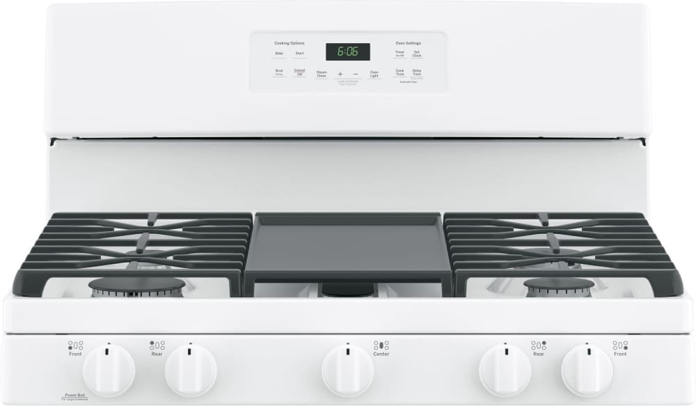 GE JGBS66DEKWW 30 Inch FreeStanding Gas Range with 5 Sealed Burners, 5
