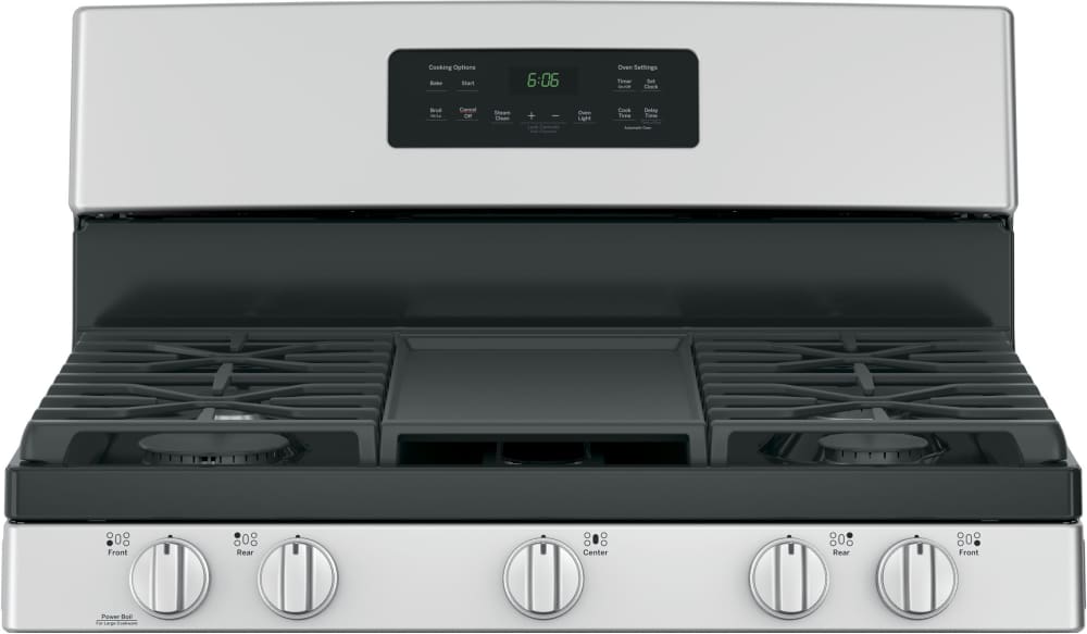GE JGBS66REKSS 30 Inch FreeStanding Gas Range with 5 Sealed Burners, 5