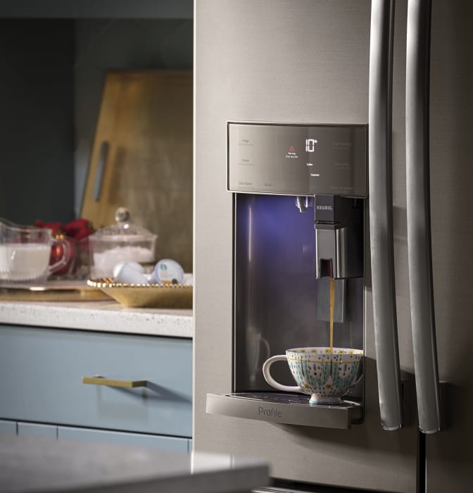 GE PYE22PMKES 36 Inch Counter Depth French Door Smart Refrigerator with