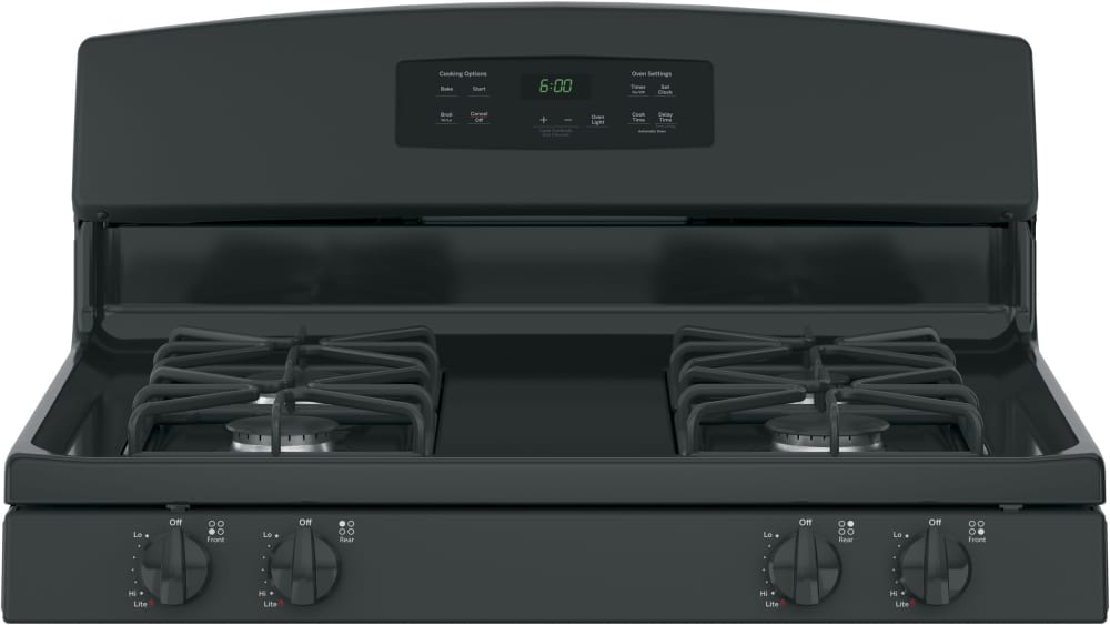 GE JGBS60DEKBB 30 Inch Freestanding Gas Range with 4 Sealed Burners, 4.