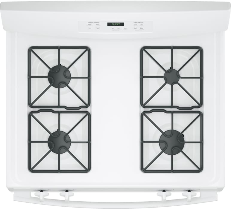 GE JGBS60DEKWW 30 Inch Freestanding Gas Range with 4 Sealed Burners, 4.