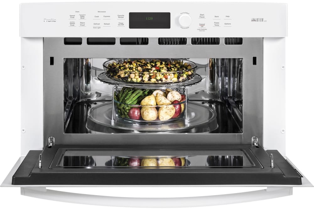 GE PSB9120DFWW 30 Inch Single Electric Wall Oven with 1.7 cu. ft. Capacity, Advantium Speedcook