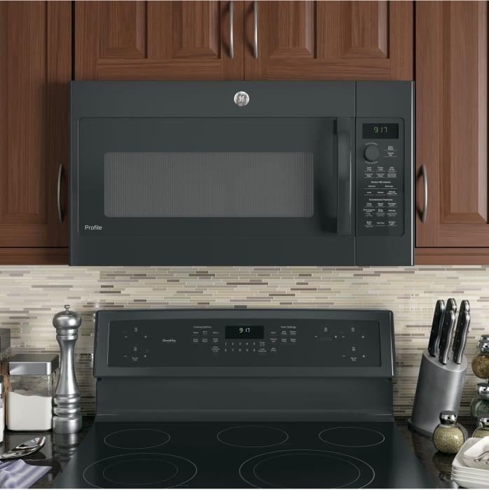 GE PVM9179DKBB 30 Inch OvertheRange Microwave with Convection, Sensor Cooking, Chef Connect, 1