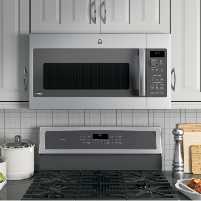 GE PVM9215SKSS 2.1 cu. ft. OvertheRange Microwave with Chef Connect 1000 Watts, Sensor Cooking