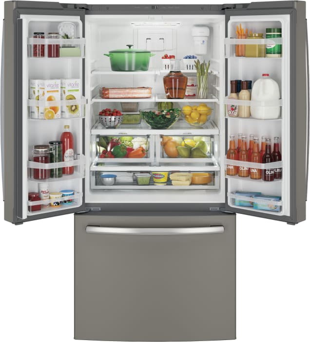 GE GNE25JMKES 33 Inch French Door Refrigerator with 24.7 Cu. Ft