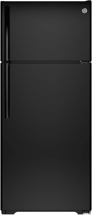 Ge Gte18gthbb 28 Inch Top Freezer Refrigerator With 17 5 Cu Ft Capacity 2 Adjustable Spillproof Glass Shelves Gallon Door Storage Spillproof Freezer Floor Upfront Temperature Controls Air Tower Optional Ice Maker And Energy