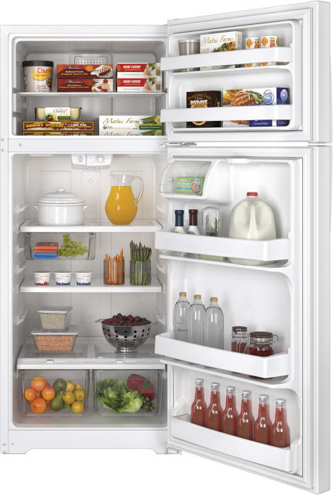 GE GTE18GTHWW 28 Inch Top-Freezer Refrigerator with 17.5 cu. ft ...