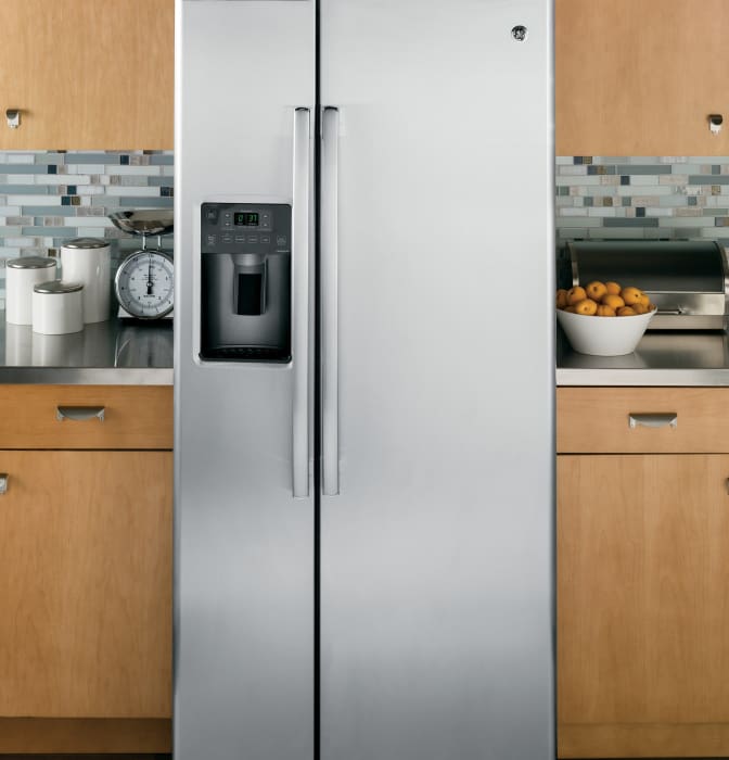 33 Inch Fridge With Water Dispenser GE GSS23GSKSS 33 Inch Freestanding Side by Side Refrigerator with 23.2