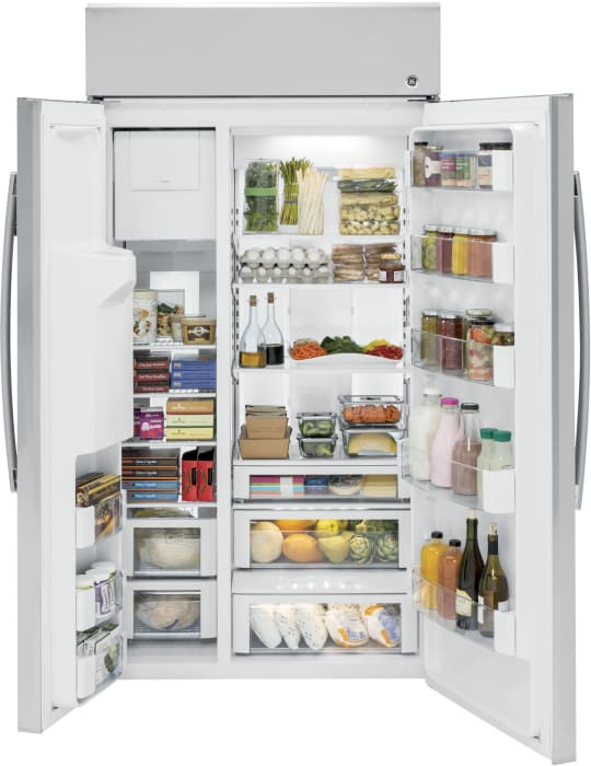 GE PSB42YSKSS 42 Inch BuiltIn SidebySide Refrigerator with 24.3 cu