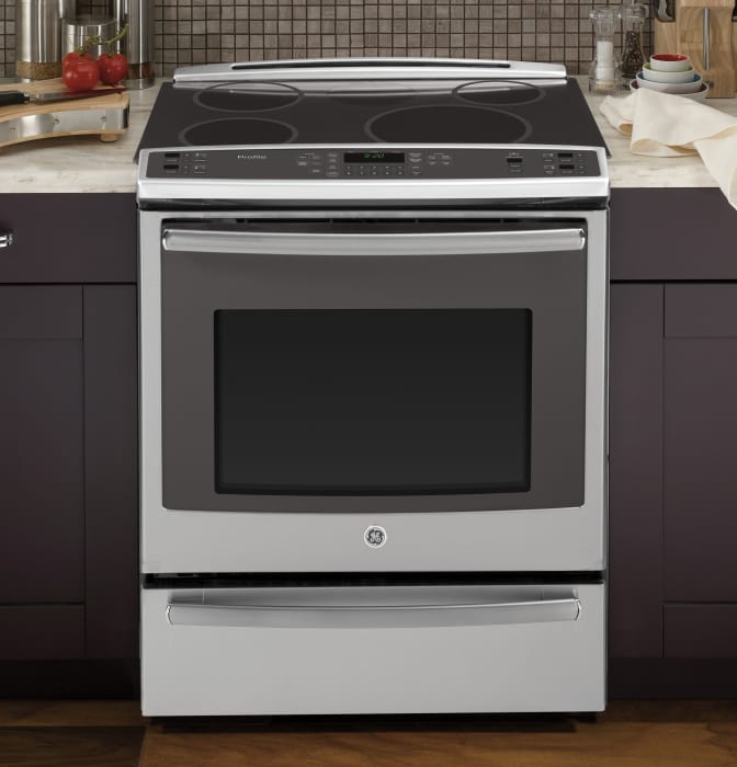 GE PHS920SFSS 30 Inch SlideIn Induction Range with True Convection