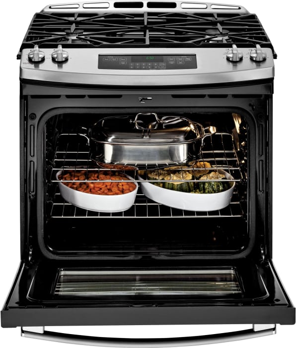 GE JGS650SEFSS 30 Inch SlideIn Gas Range with Power Boil Burner