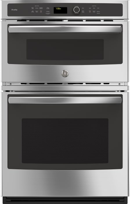 Ge Pk7800skss 27 Inch Combination Electric Wall Oven With 6 Total Cu Ft Capacity True European Convection Microwave Proof Defrost Warm Delay Start Ten Pass Bake Element Steam Clean And Star K - 26 Wall Oven Microwave Combo