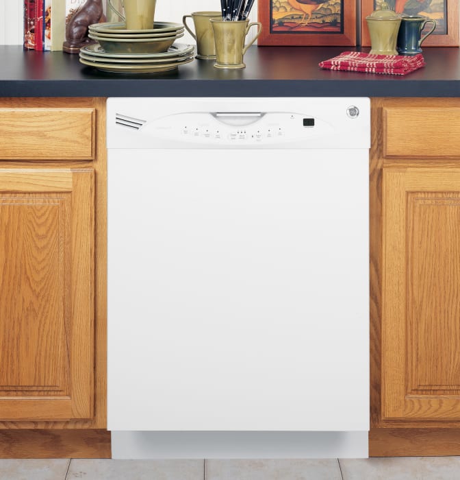 GE GLDA690FWW Full Console Dishwasher with Stainless Steel Interior