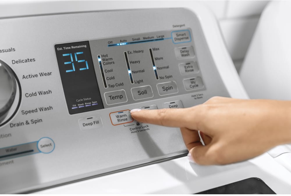 GE GTW755CSMWS 27 Inch Smart Top Load Washer with WiFi, Dualaction