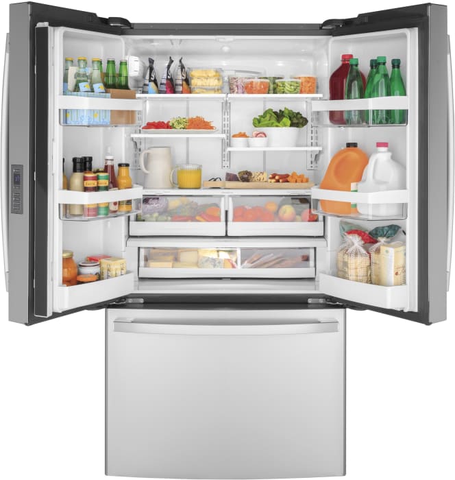 GE GWE23GYNFS 36 Inch Counter Depth French Door Refrigerator with 23.1
