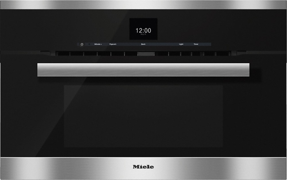 Miele H6670bm 30 Inch Pureline Design Speed Oven With Sensortronic Controls 19 Operating Modes Rapid Preheat Masterchef Menu Perfectclean Interior 1000 Microwave Watt Popcorn Button Minute Plus Button Timer And Roast Probe