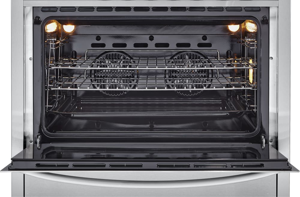 Haier HCR6250ADS 36 Inch Dual Fuel Range with 5 Sealed Burners, 3.8 cu