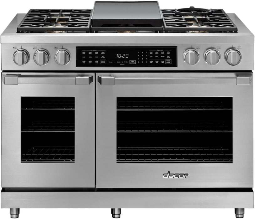 Dacor HDER48SNG 48 Inch Dual Fuel Range with FourPart Pure Convection, GreenClean, GlideRacks