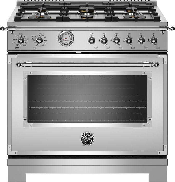 Bertazzoni HERT366GASXT 36 Inch Freestanding Gas Range with 6