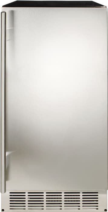 Haier Hi50ib20ss 15 Inch Freestanding Built In Ice Maker With 50 Lbs Daily Production 25 Lbs Storage Capacity Electronic Cleaning Cycle Reversible Door Swing And Included Drain Hose