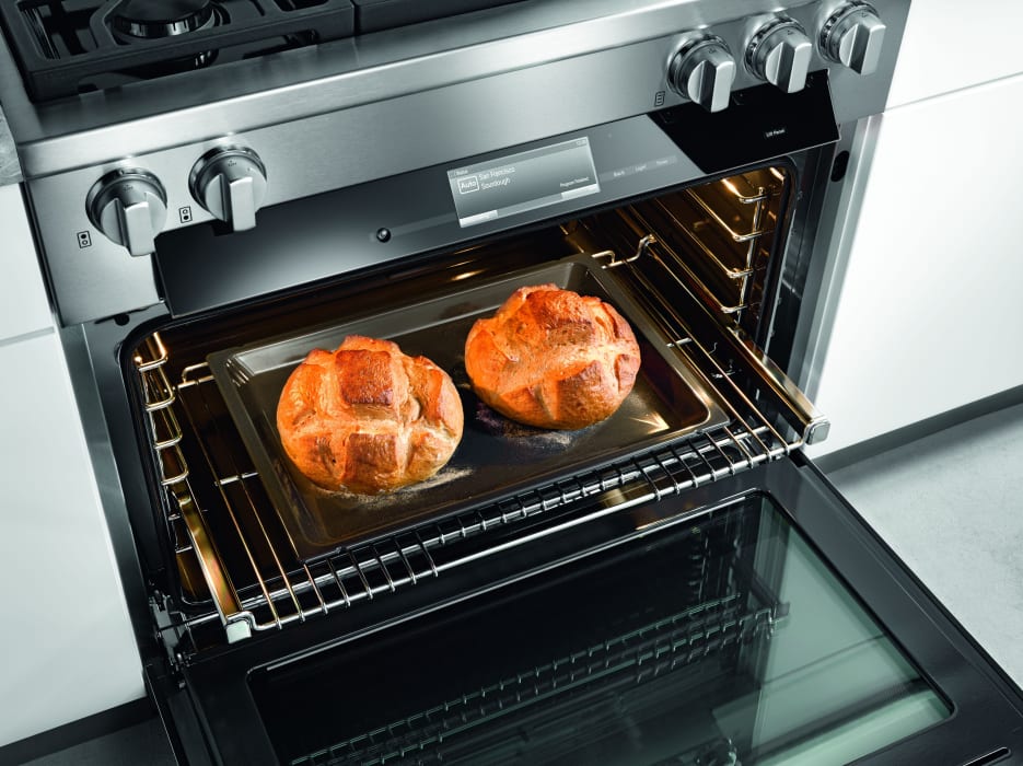 Miele HR19362DFGDG 36 Inch DualFuel Range with TwinPower Convection Fans, MasterChef and