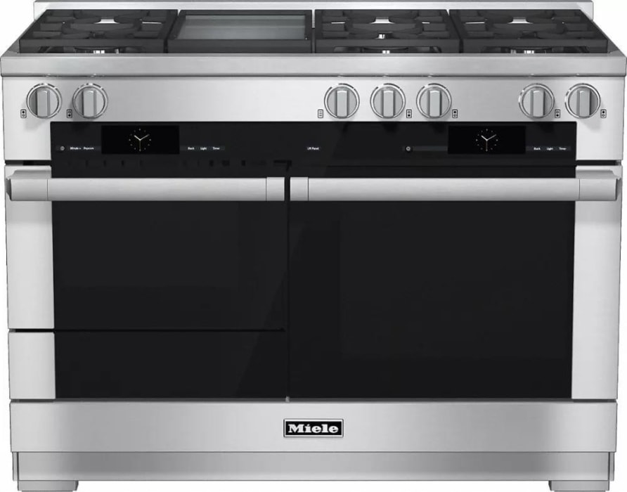 中古 レンツ α-8G Miele HR19562DFGDLP 48 Inch Freestanding Dual-Fuel Range with M