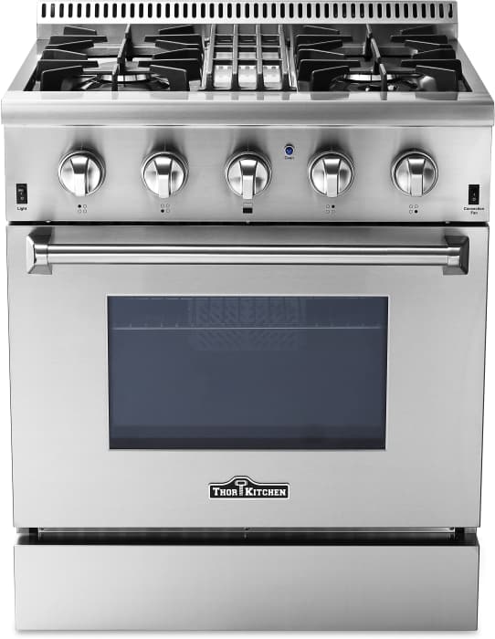 ft Electric Gas Convection Oven Stainless Steel Automatic re-Ignition Built-in Pro-style HRD3088U Thor Kitchen 30 Dual Fuel Range 4 Burner Gas Range Freestanding 4.2 cu 