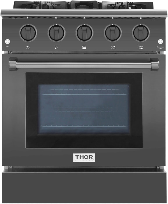 Thor Kitchen HRG3080BS 30 Inch ProStyle Freestanding Gas Range with 4.