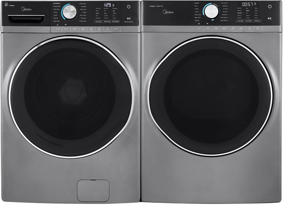 Midea MLE52S7AGS 27 Inch Electric Dryer with 8.0 Cu. Ft. Capacity