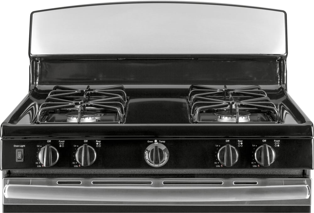 GE JGBS30REKSS 30 Inch Freestanding Gas Range with 4 Sealed Burners, 4.