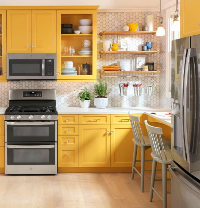 GE JGBS86SPSS 30 Inch Double Oven Gas Range with 5 Sealed Burners, 6.8