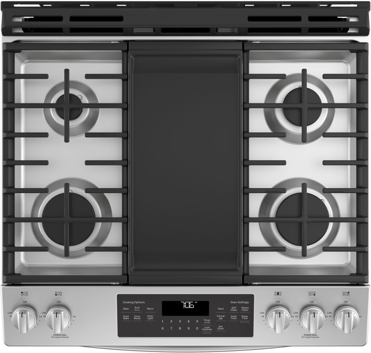 GE JGS760SELSS 30 Inch SlideIn Gas Range with Convection, Dishwasher