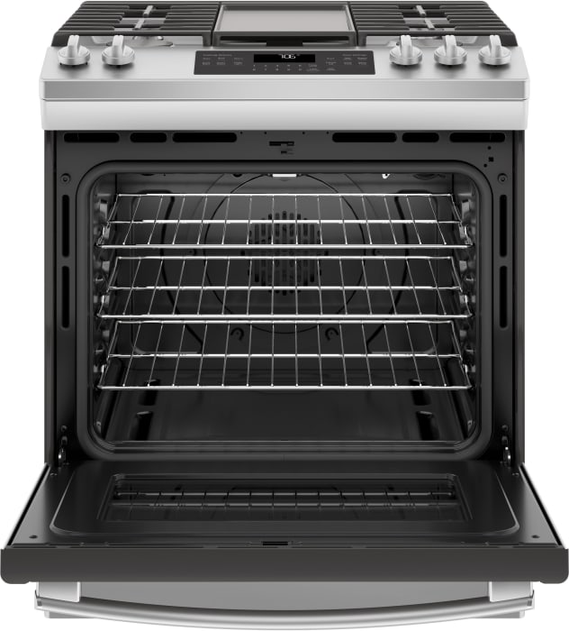 GE JGS760SELSS 30 Inch SlideIn Gas Range with Convection, Dishwasher