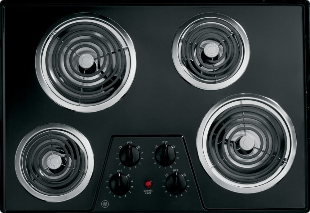 GE 30-in Coil White Electric Cooktop at