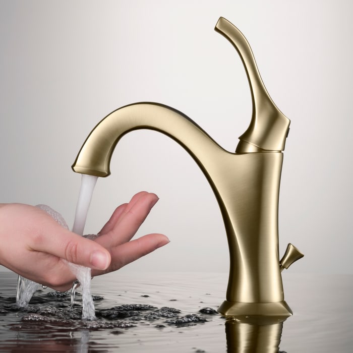 Kraus KBF1201BG Arlo Single Lever Basin Bathroom Faucet with Corrosion