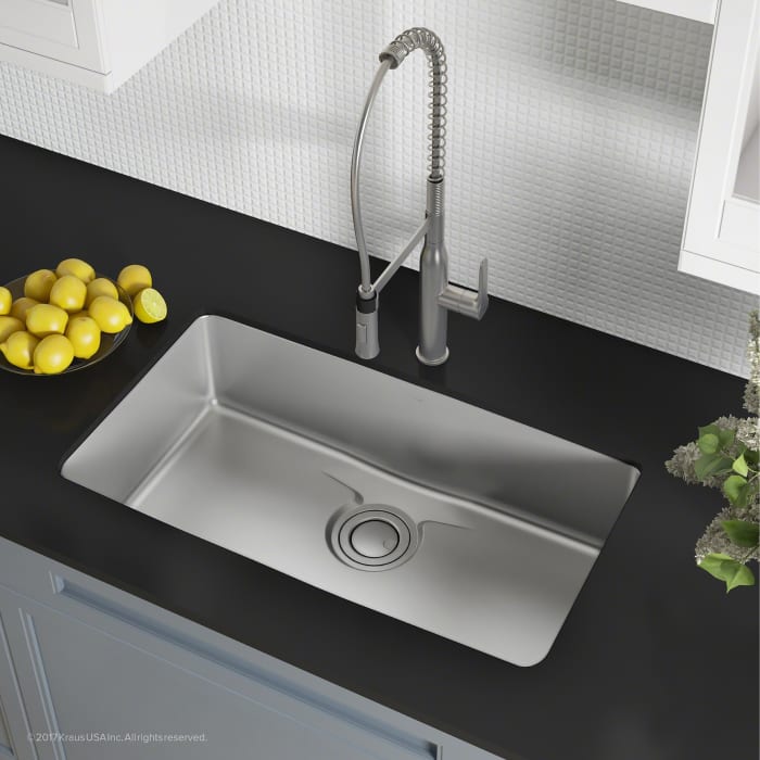 Kraus KD1US33B 33 Inch Undermount Single Bowl Kitchen Sink with