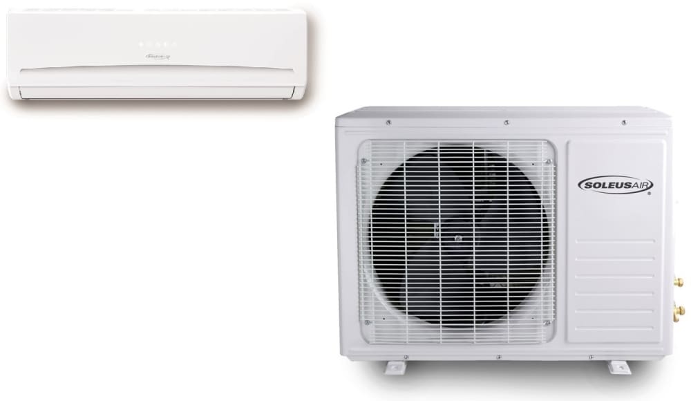 Soleus Kfthp512 12 000 Btu Single Zone Wall Mount Ductless Split System With 12 000 Btu Heat Pump 15 Seer R 410a And Remote Control