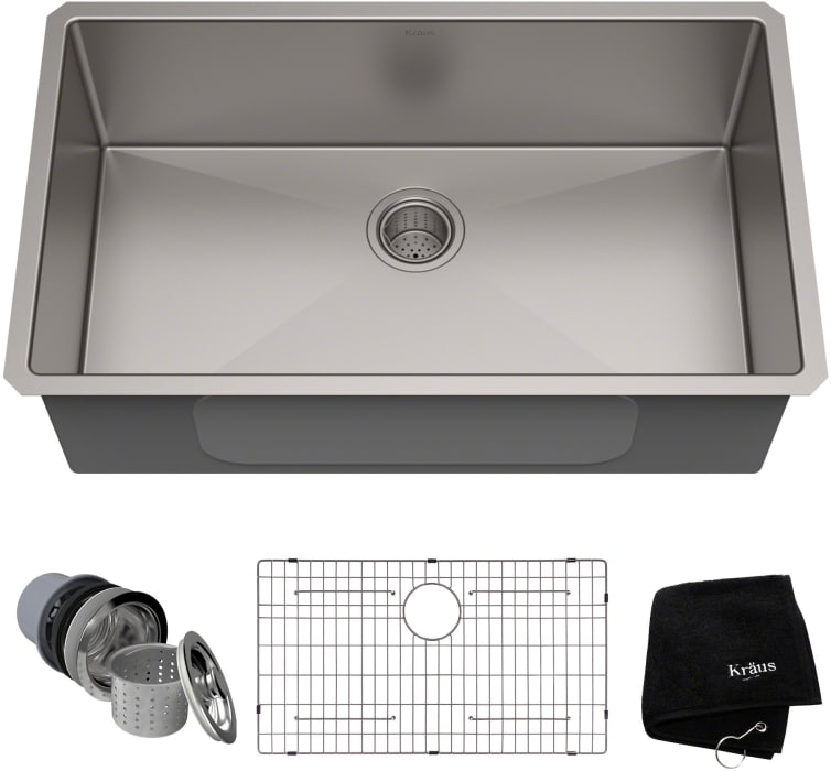 Kraus KHU10032 32 Inch Undermount Single Bowl Kitchen Sink with 16