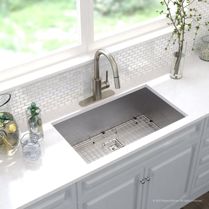 Kraus KHU32262041SS 31 Inch Undermount Kitchen Sink and Faucet Combo